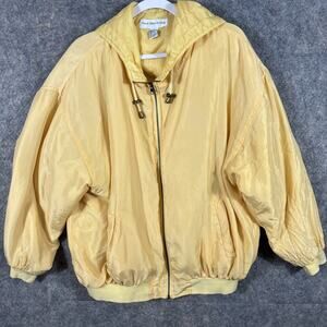 Paris Sport Club Women’s Jacket Silk Outerwear Yellow /‎ Orange Size Large / Vin
